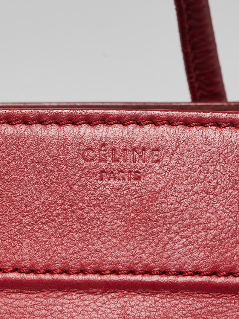 トートバッグ × ヴィンテージ(中古) Celine Medium Red Phantom Luggage Handbag CELINE Supple Calfskin Medium Phantom Luggage Red 1271292
