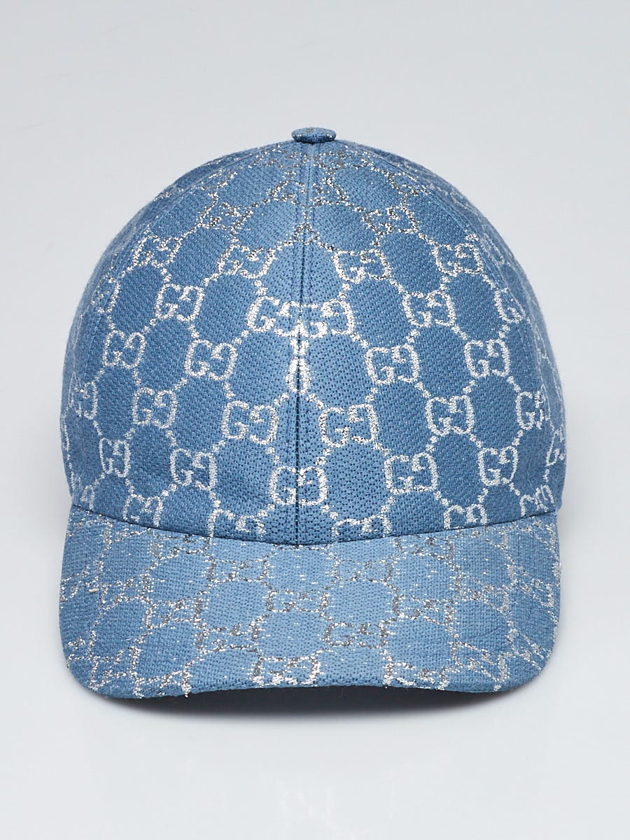 Gucci GG Canvas Baseball Hat, Size L, Blue