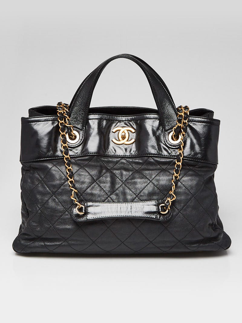 Chanel Black Quilted Leather In-the-Mix Small Tote Bag - Yoogi's Closet