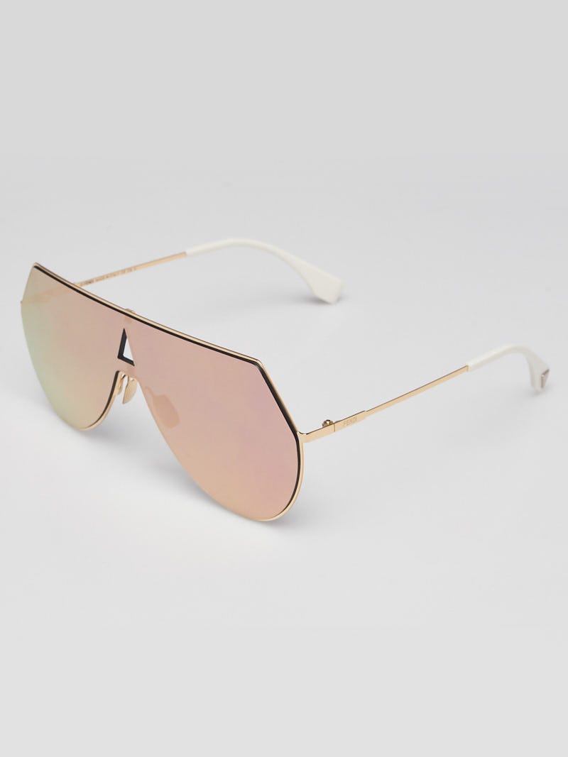 Fendi mirrored cheap geometric sunglasses