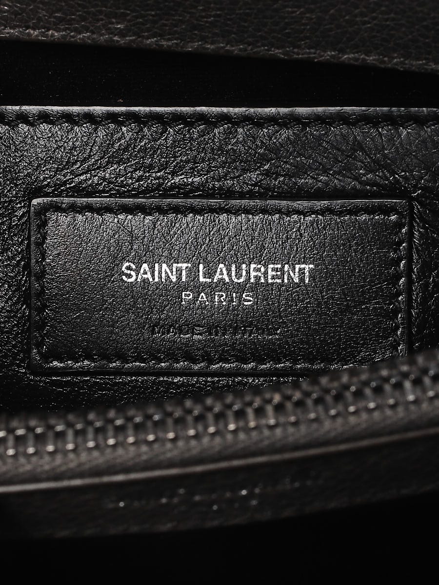 Saint Laurent Monogram College Large Black Calfskin Leather Satchel -  MyDesignerly