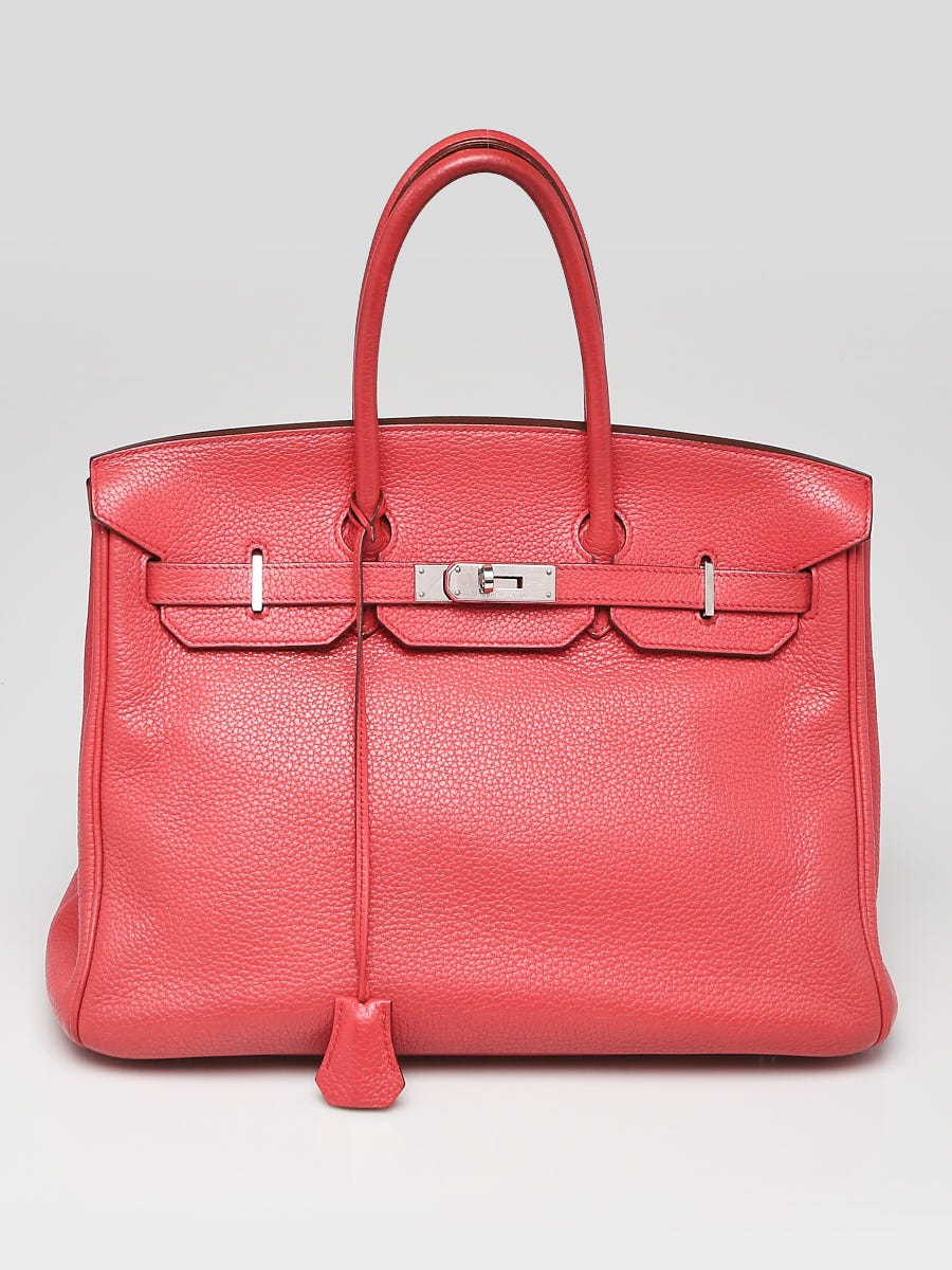 Hermes Rouge Vif Clemence Leather Birkin Bag