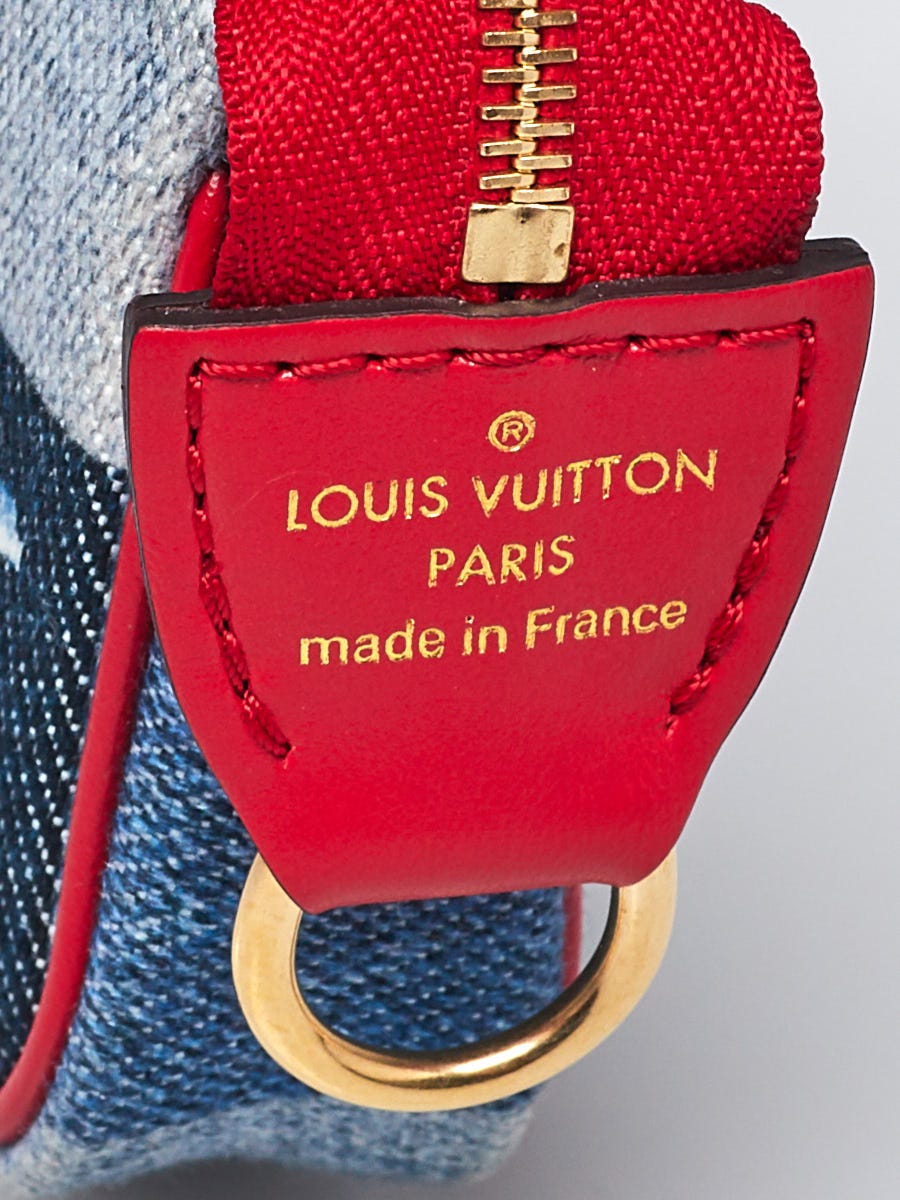 Louis Vuitton Blue Rouge Damier Monogram Denim Patchwork Micro