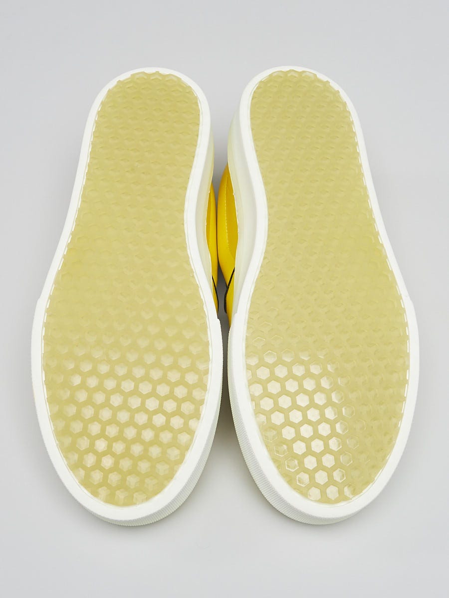 Celine Yellow Leather Slip On Sneakers Size 5.5/36