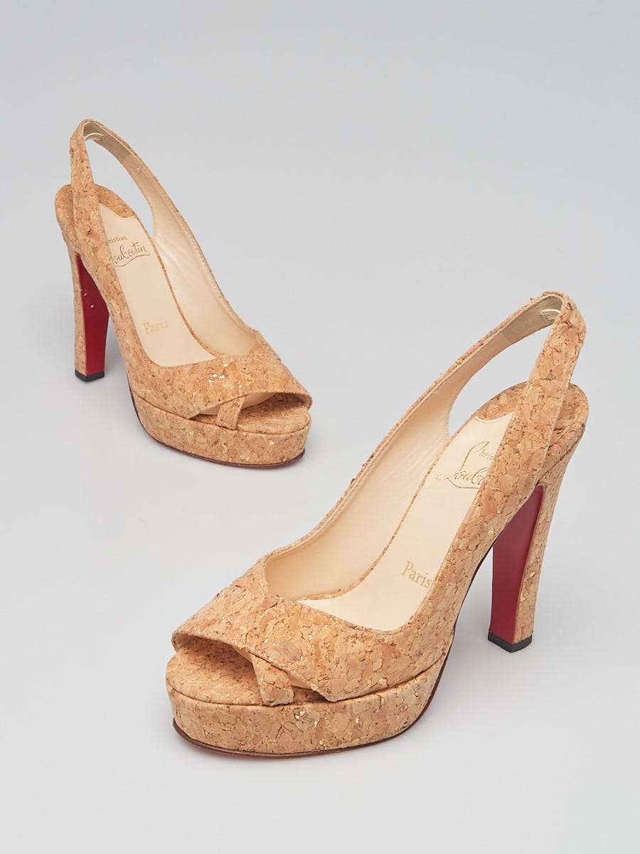 Christian louboutin cork clearance pump