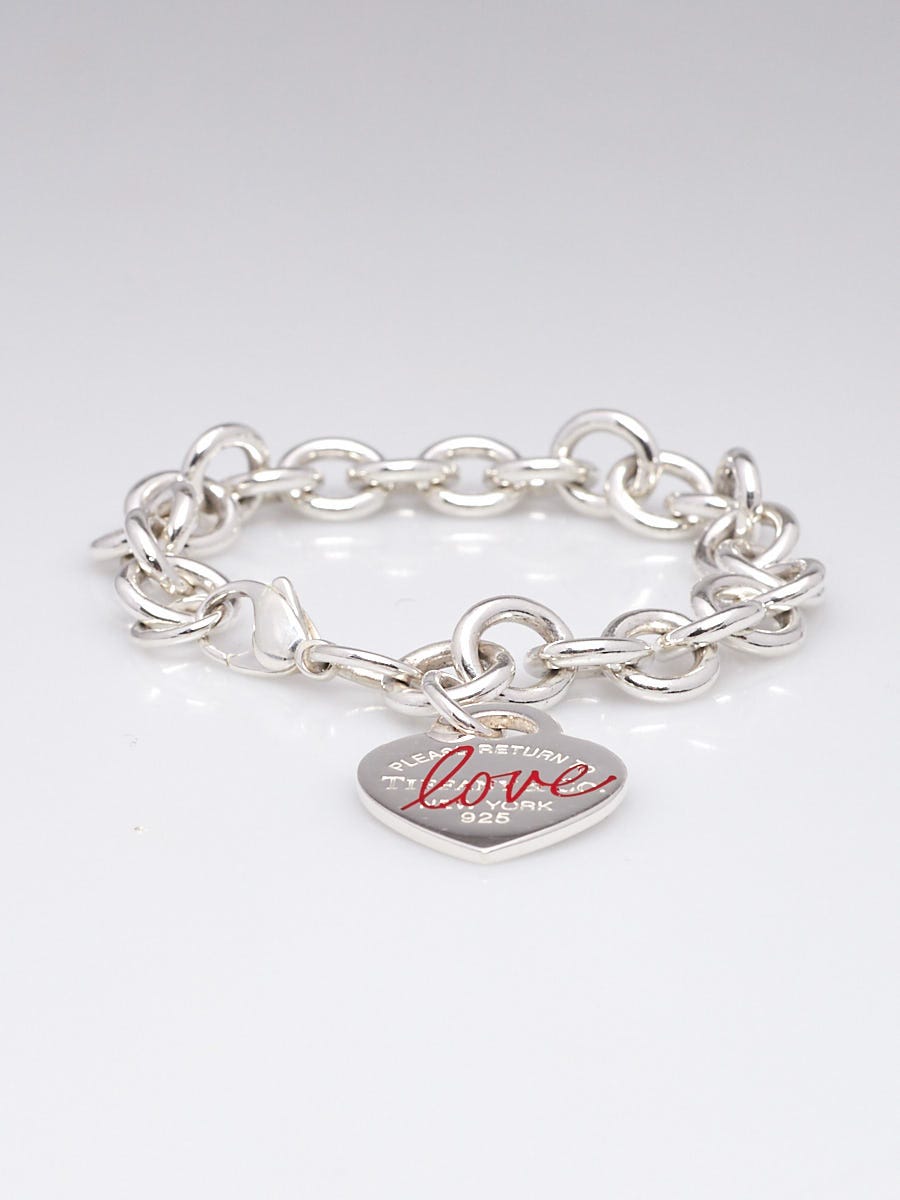 Tiffany and co hot sale love heart bracelet