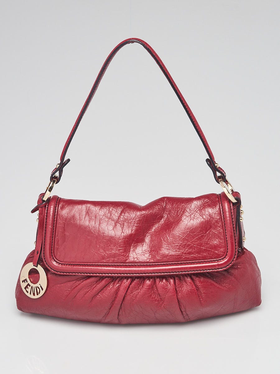 Fendi red leather bag outlet