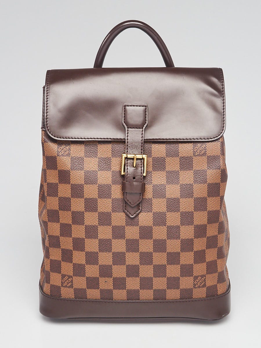 Authentic Louis Vuitton Brown Checkered Canvas Bag on sale at