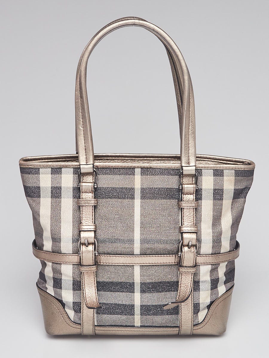 Burberry Silver store tote bag