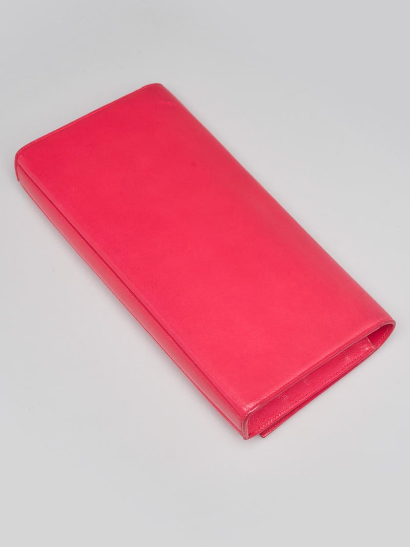 Yves Saint Laurent Bright Pink Smooth Leather Cassandre