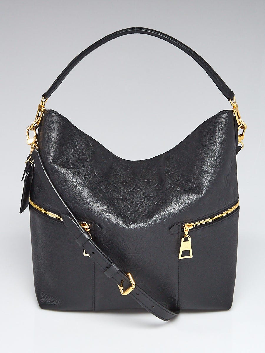 Louis Vuitton Black Glace Monogram Empreinte Leather Melie Bag