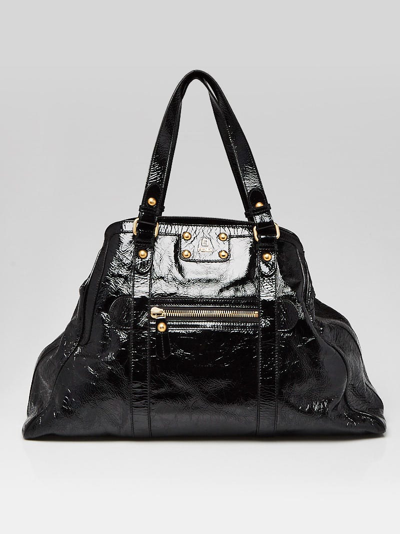 Fendi patent leather cheap handbag