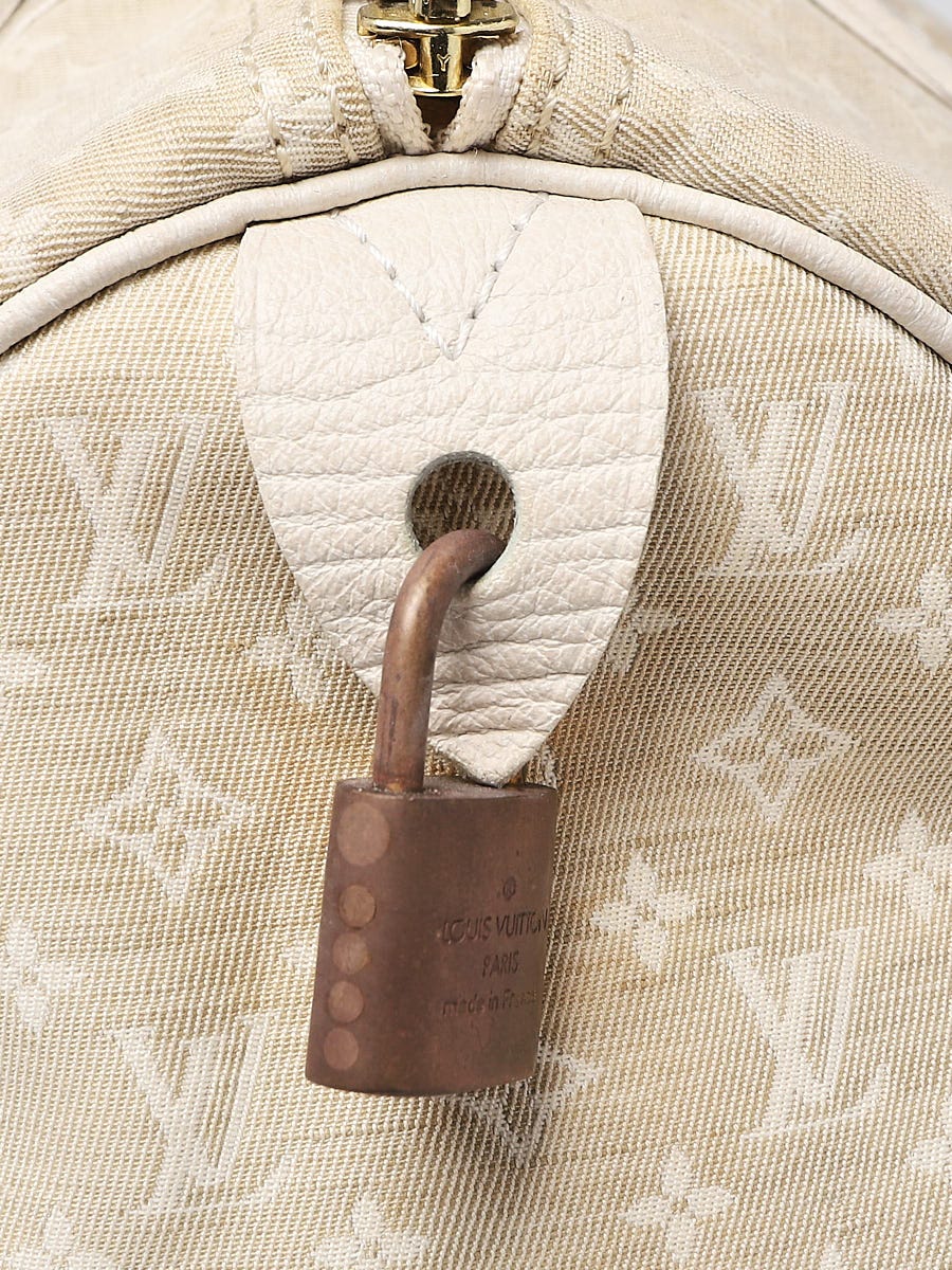 Louis Vuitton off White Dune Mini Lin Speedy 30 Satchel Bag Boston Handbag  Cloth ref.137041 - Joli Closet