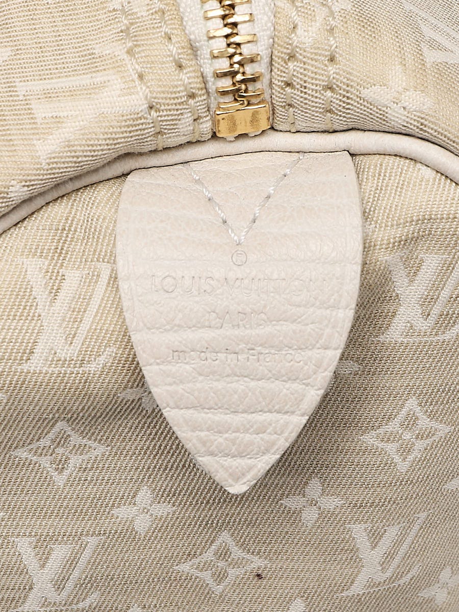 Louis Vuitton Speedy 30 White Dune Mini Lin Monogram Hand Bag For Sale at  1stDibs