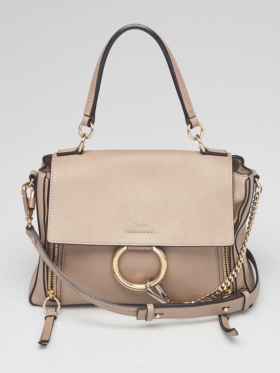 Chloe Motty Grey Leather Medium Faye Day Bag - Yoogi's Closet