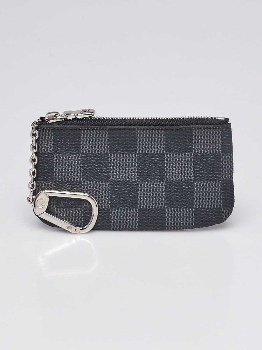 Louis Vuitton Black x Grey Damier Graphite Key Pouch Pochette Cles