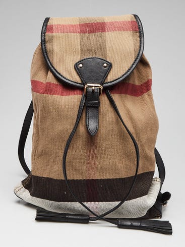 burberry the medium backpack in canvas check and leather Abbeydale House LSC INC a quilted back panel Burberry Women's Enfield Check Canvas