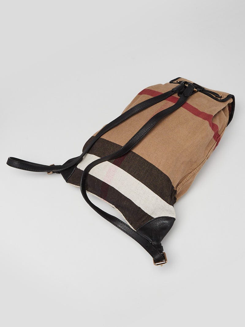 Burberry Beige Check Canvas and Leather Chiltern Backpack Bag - Yoogi's  Closet