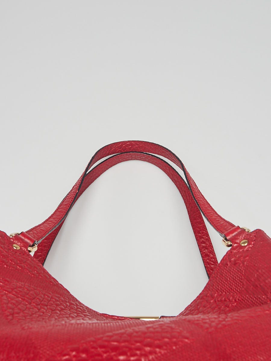 Burberry-Embossed Leather Canterbury Shoulder Bag - Couture Traders
