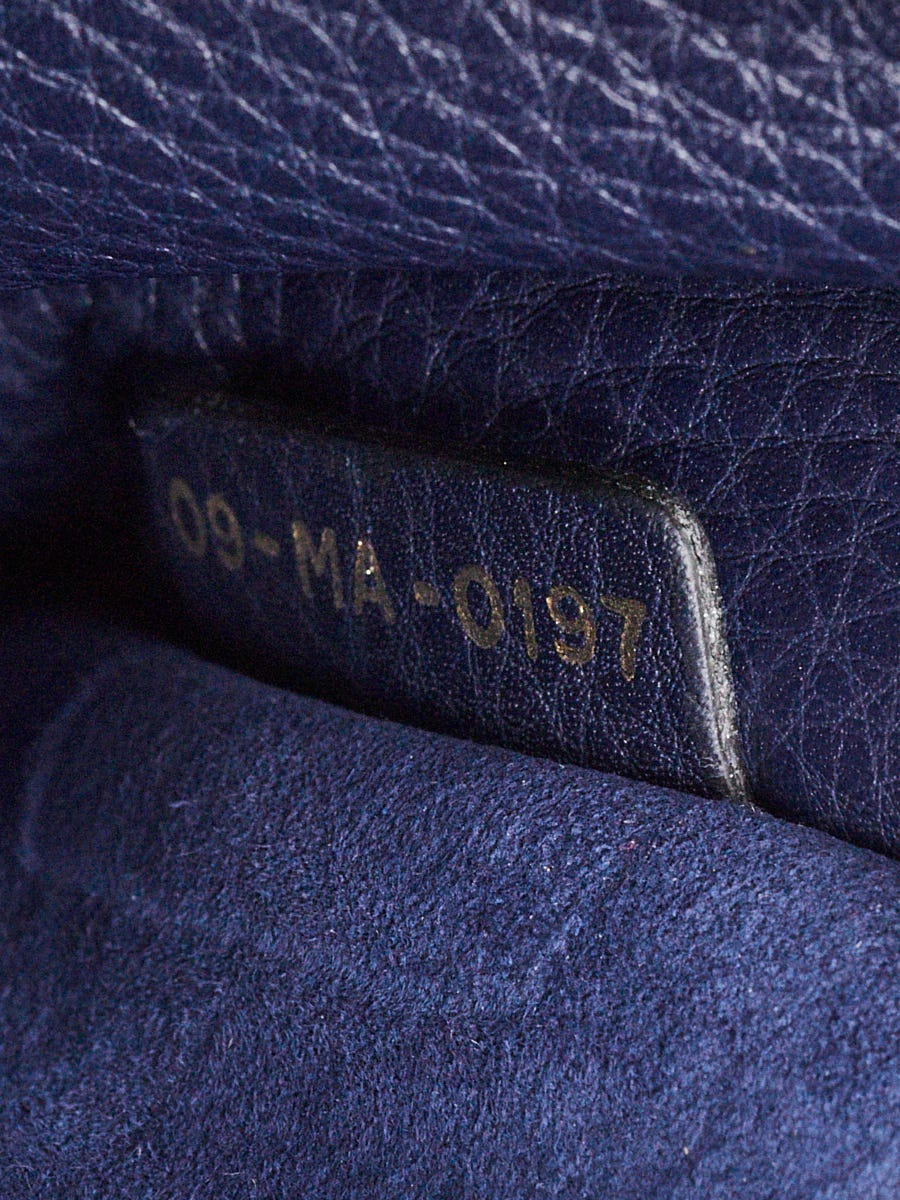Christian Dior Blue Pebbled Calfskin Leather J'ADIOR Shoulder Bag