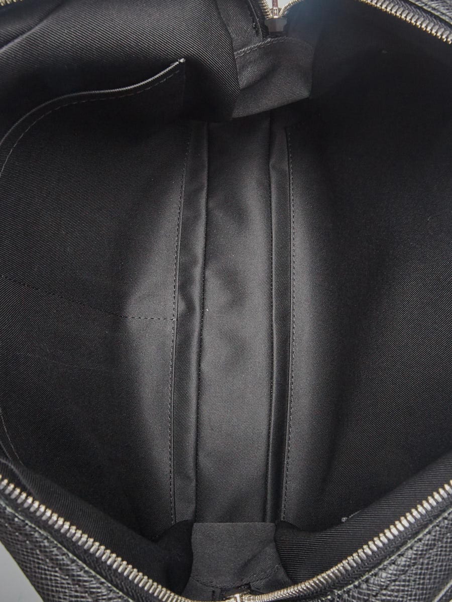 Louis Vuitton Black Taiga Leather Porte Documents Voyage PM Bag