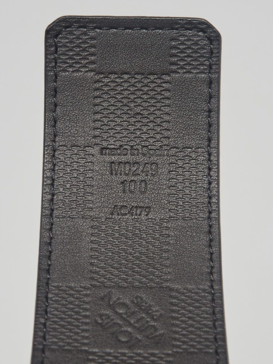 Louis Vuitton Damier Print 40mm Reversible, Black, 100