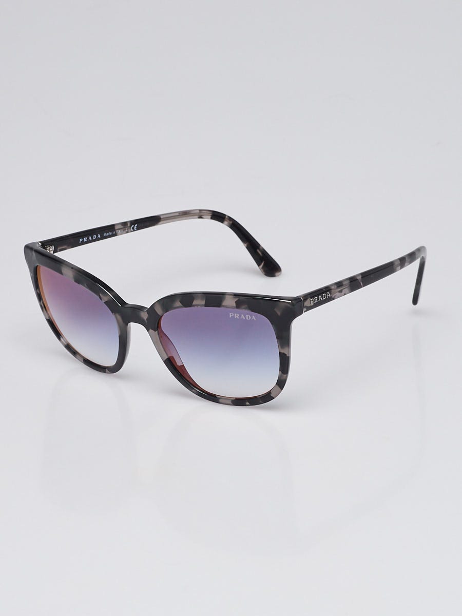 Prada Grey/Black Acetate Sunglasses - SPR03X | Yoogi's Closet