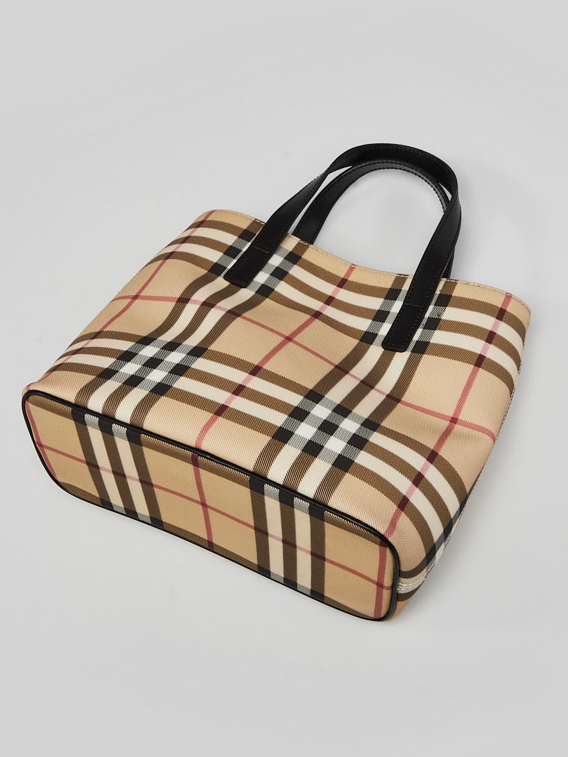 Burberry Classic Nova Check Coated Canvas Tote Bag - Yoogi's Closet