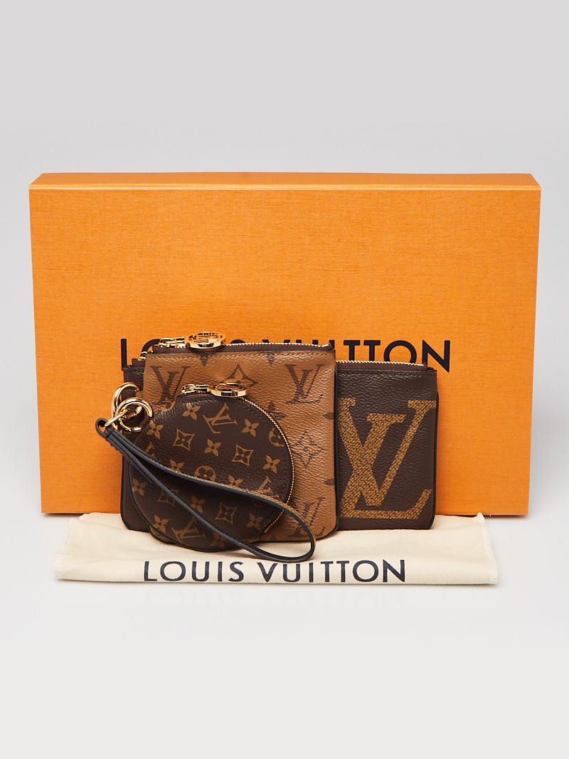 Louis Vuitton Monogram Giant Reverse Canvas Trio Pouch - Yoogi's Closet