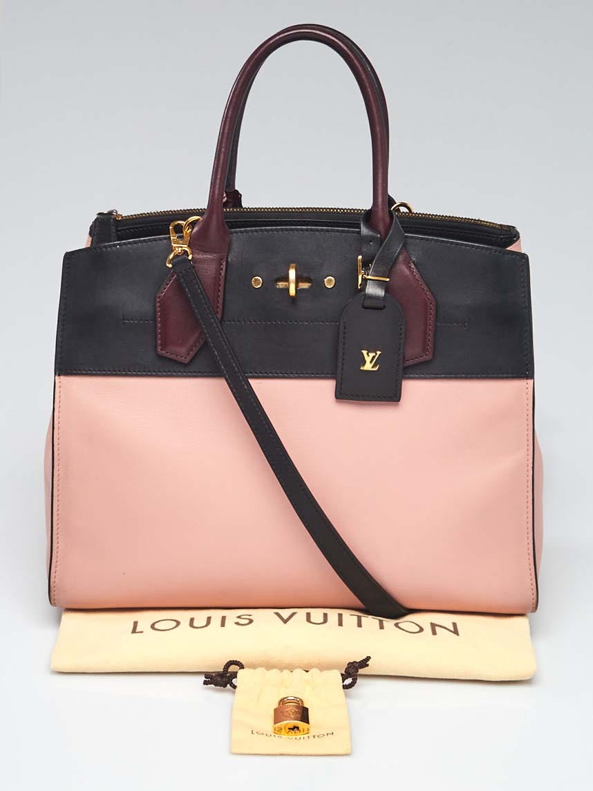 Louis Vuitton City Steamer MM Magolia pink and Black Leather 2