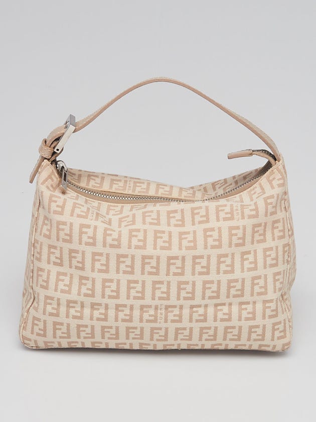 Fendi Beige Zucca Canvas Pochette Bag - 8N0005