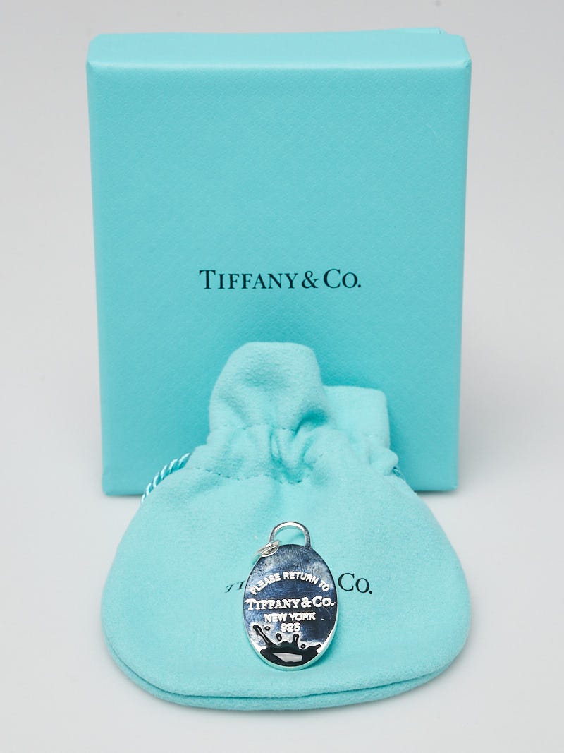 Tiffany & Co. Sterling Silver Oval Color Splash Tag Pendant