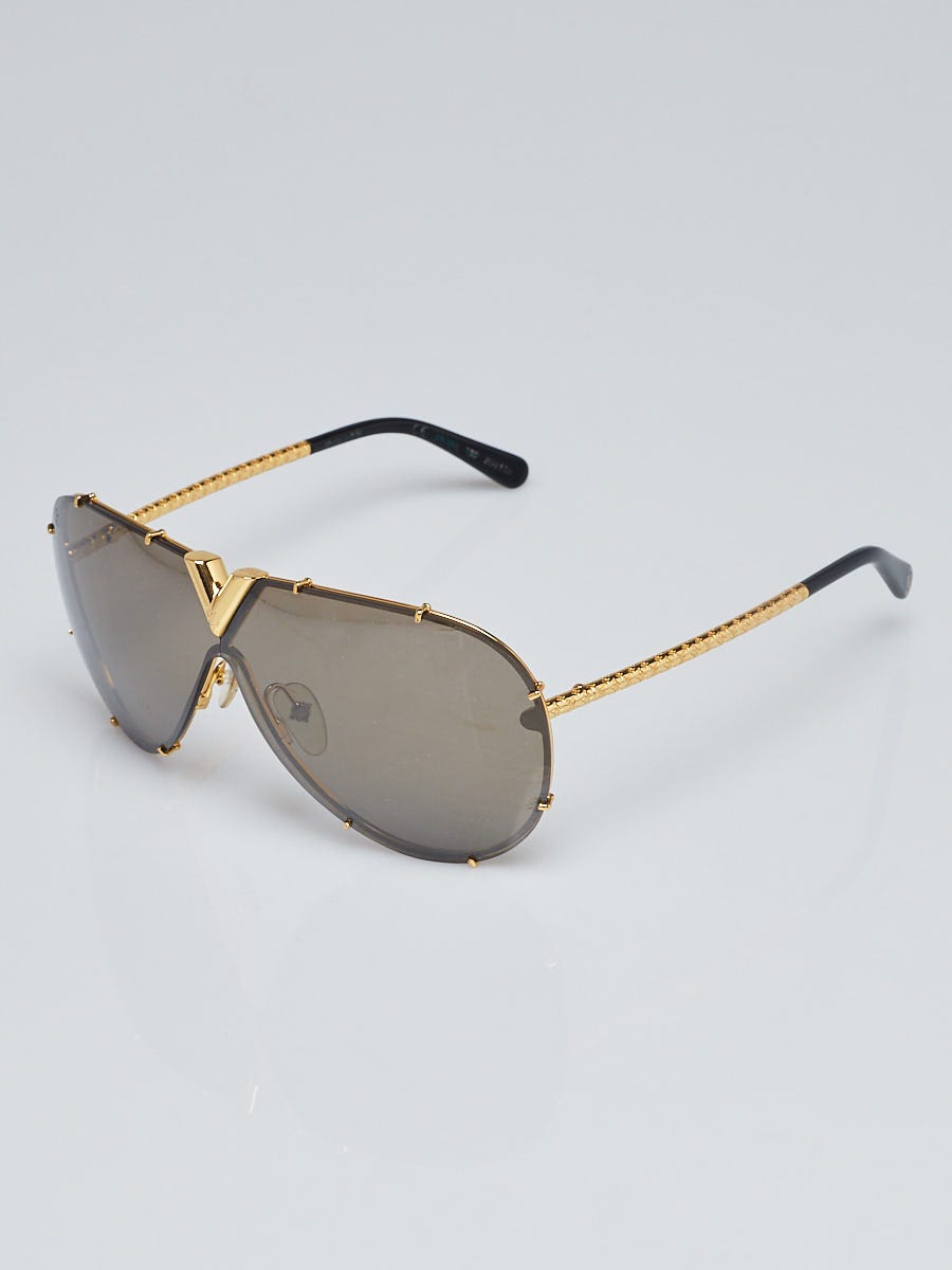 LOUIS VUITTON LV Drive Sunglasses Z0897E Gold 881627