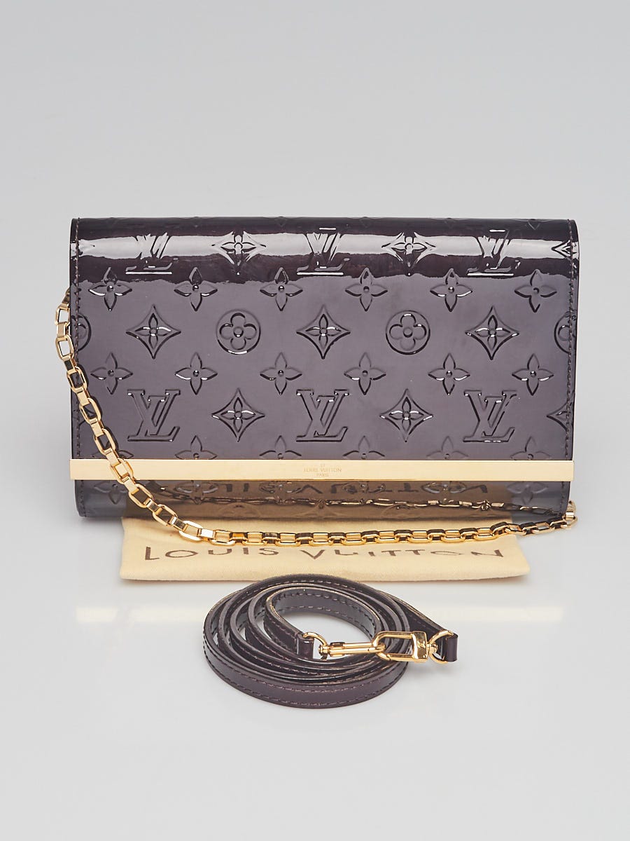 Louis Vuitton Amarante Monogram Vernis Ana Chain Clutch Louis