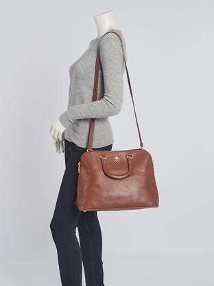 Prada Cipria Saffiano Cuir Leather Bag 1BD127 - Yoogi's Closet
