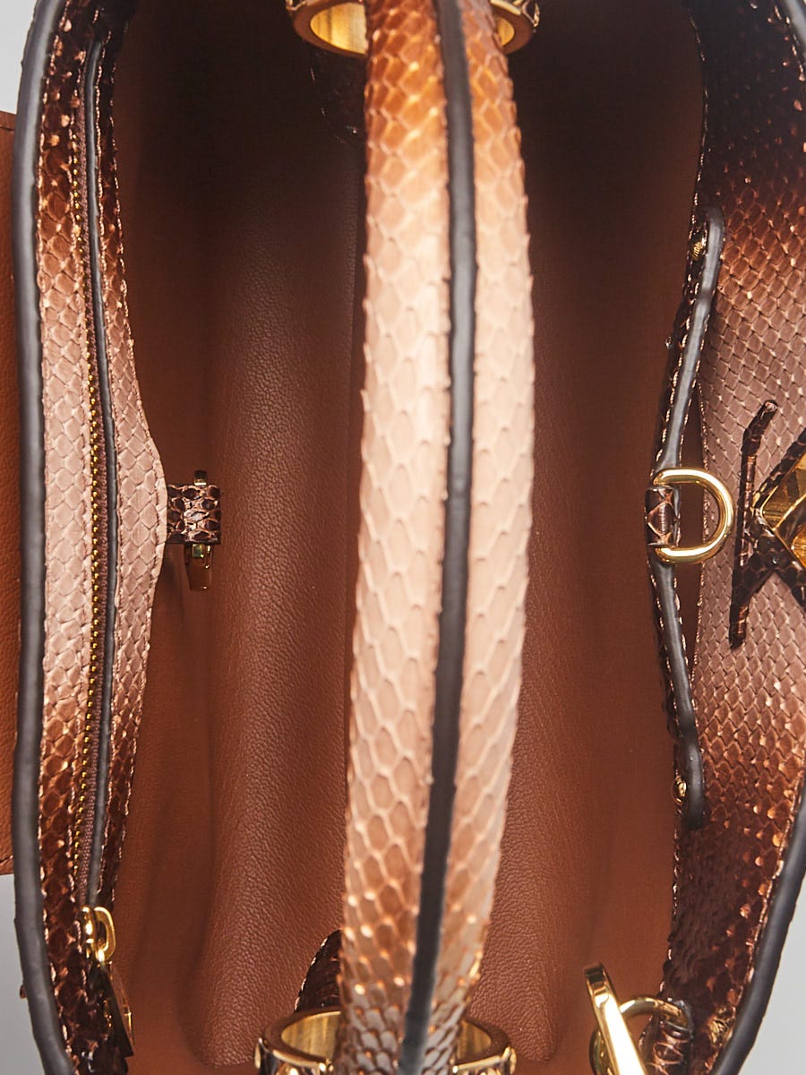 Louis Vuitton Rose Cuitre Python Capucines BB Bag - Yoogi's Closet