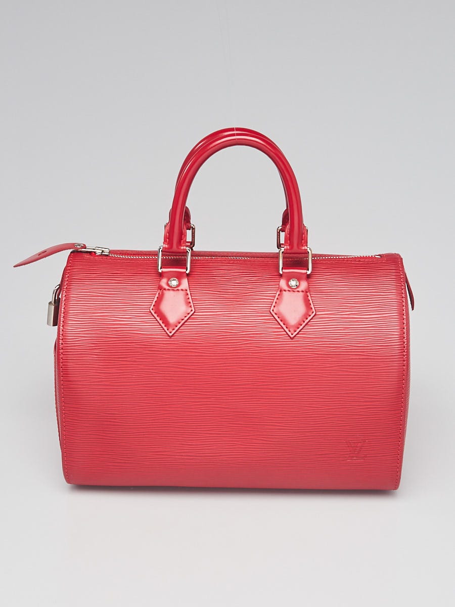 Louis Vuitton Red Epi Leather Speedy 25 Bag - Yoogi's Closet