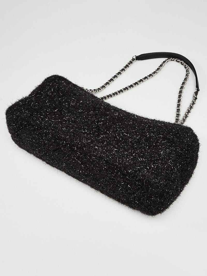CHANEL★Chanel Ground Control Pluto Glitter Single Flap Bag Chanel Ground Control Pluto Glitter Single Flap Bag Grey