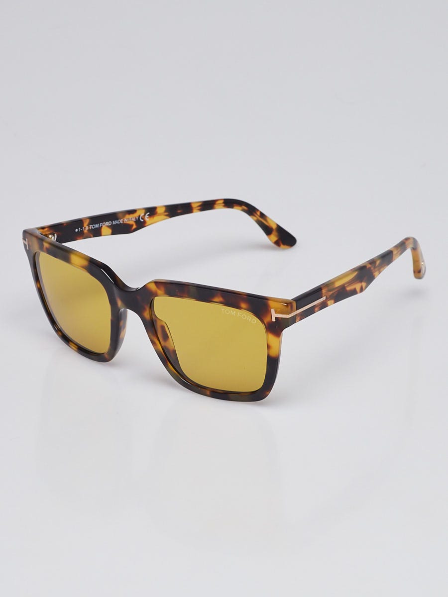 Tom Ford Tortoise Shell Acetate Square Frame Marco Sunglasses -TF646 -  Yoogi's Closet