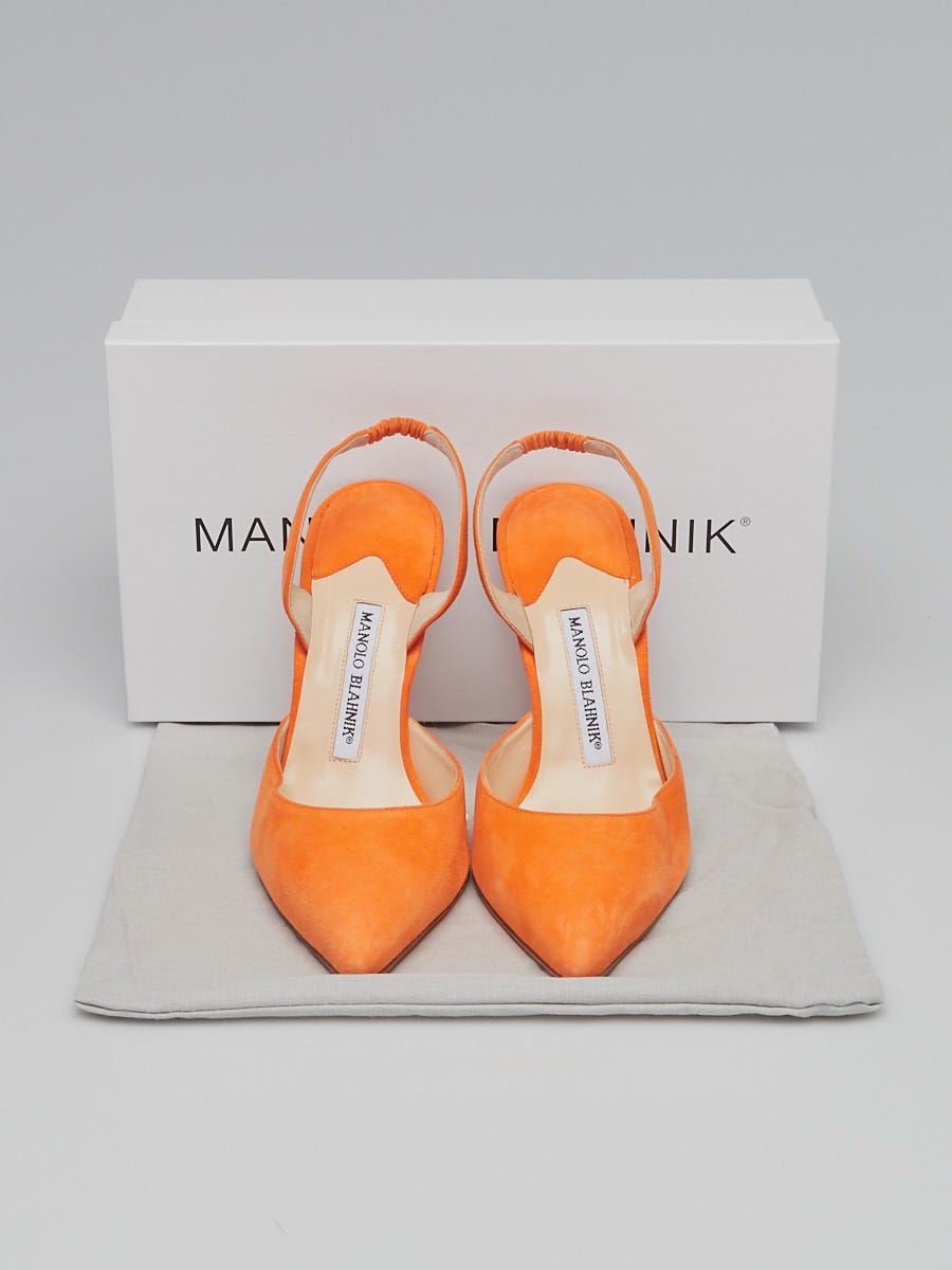 24SS new/Manolo Blahnik BB90スエードパンプス Pumps Orange 24SS new/Manolo Blahnik BB90スエードパンプス Pumps Orange