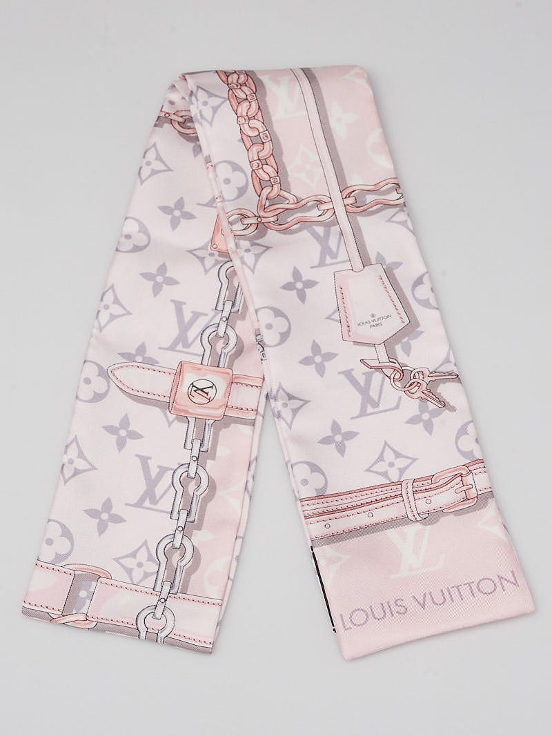 Louis Vuitton Pink Silk Confidential Bandeau Scarf - Yoogi's Closet