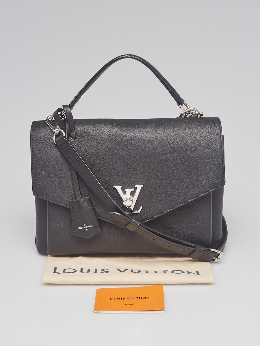 Louis Vuitton Black Pebbled Leather Mylockme Bag | Yoogi's Closet