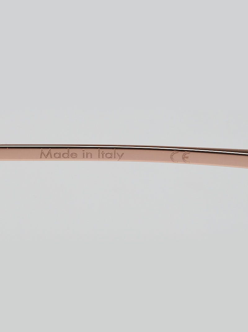 Louis Vuitton Goldtone Metal Aviator Frame Grease Sunglasses