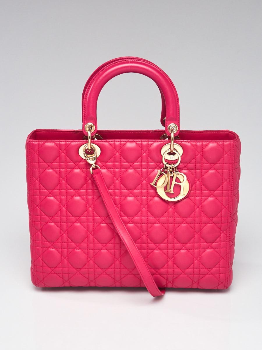 Medium Lady DJoy Bag Antique Pink Cannage Lambskin  DIOR US