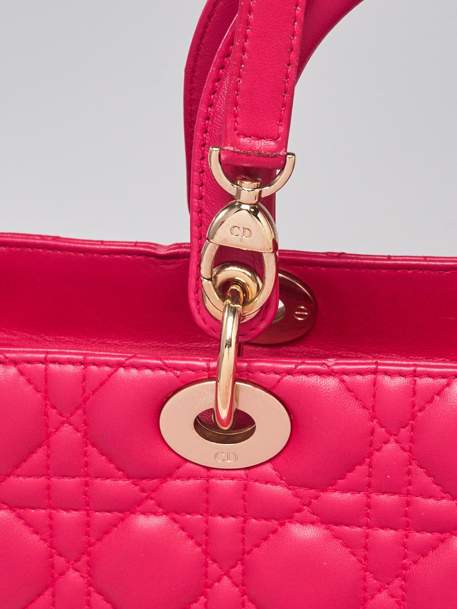 Large Lady Dior Bag Blush Cannage Lambskin