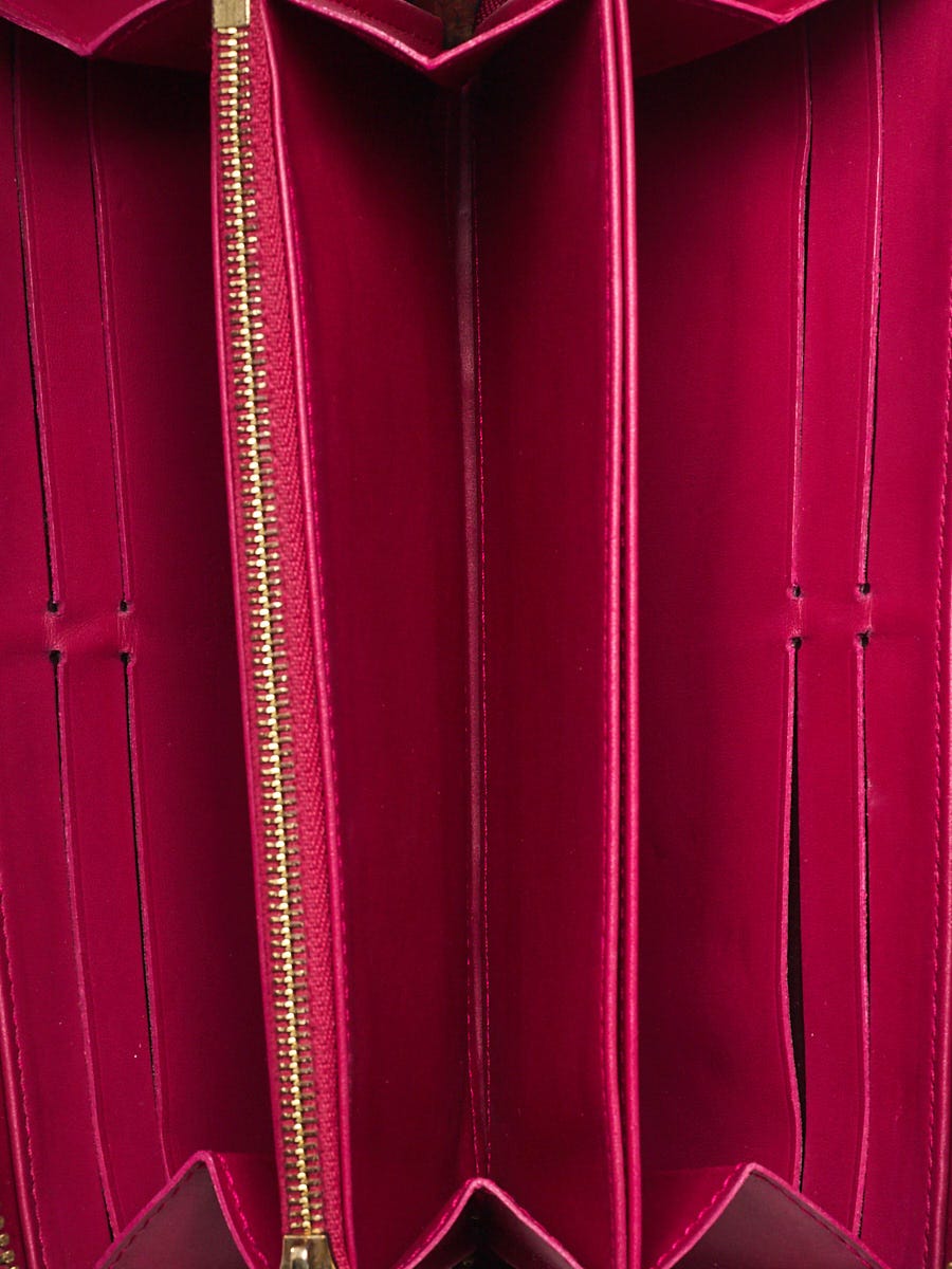 Louis Vuitton Rose Indian Monogram Vernis Zippy Wallet