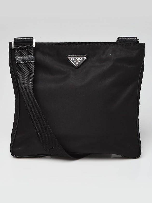 Prada Black Nylon Flat Crossbody Bag