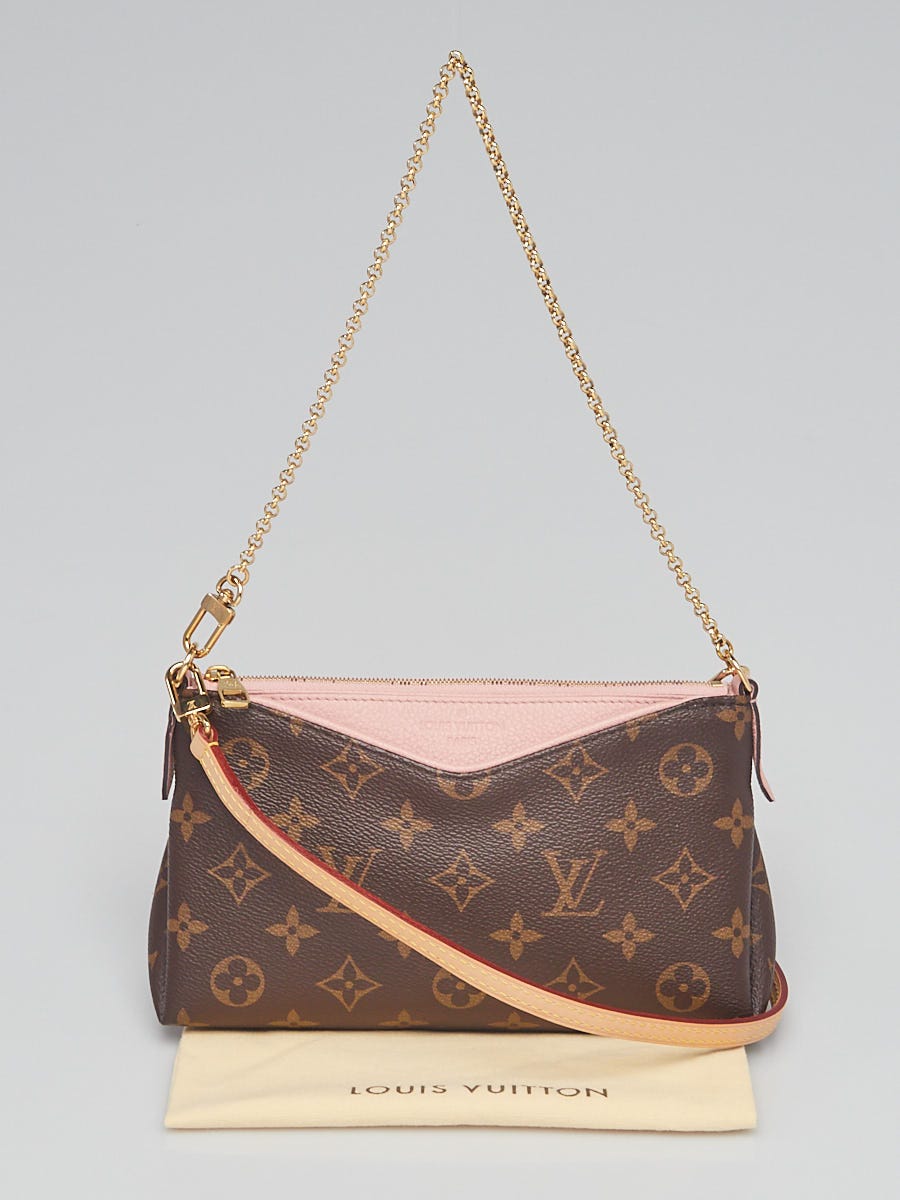 【古ミントン】パテ・シュール・パテ（パツィオ・パット）／透かし 金彩 ／ピンク② Louis Vuitton Magnolia Monogram Canvas Pallas Clutch Crossbody Bag