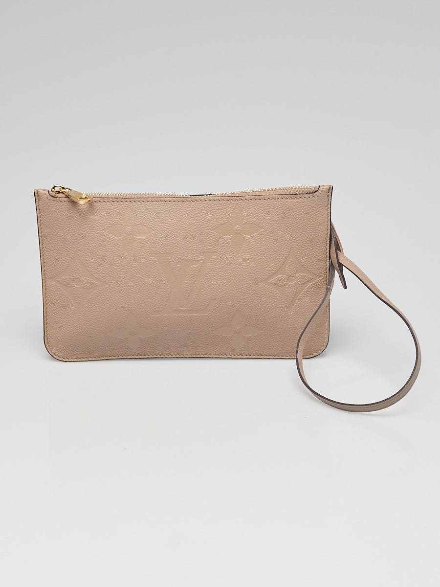 Louis Vuitton Turtle Dove Monogram Giant Empreinte Leather Neverfull  Pochette Zippered Clutch Bag - Yoogi's Closet