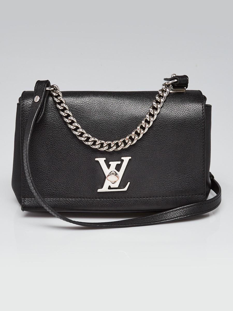 Louis Vuitton Lockme Handbag in Black Grained Leather